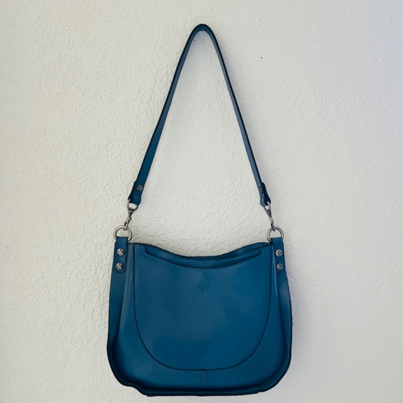 Patricia Nash Mirage Blue Shoulder Crossbody Distressed Vintage Leather Bag NWOT - Picture 13 of 15